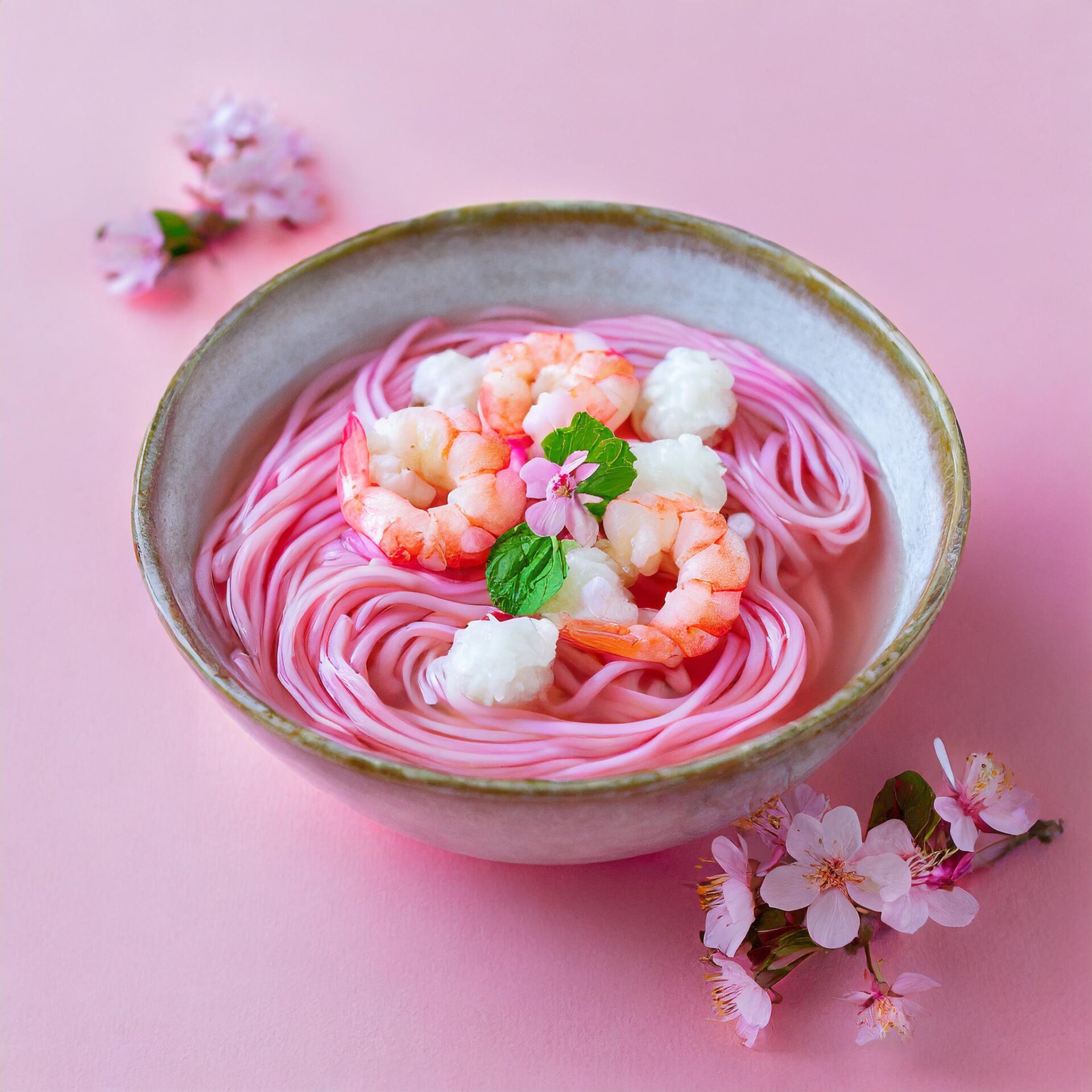 桜色のうどん