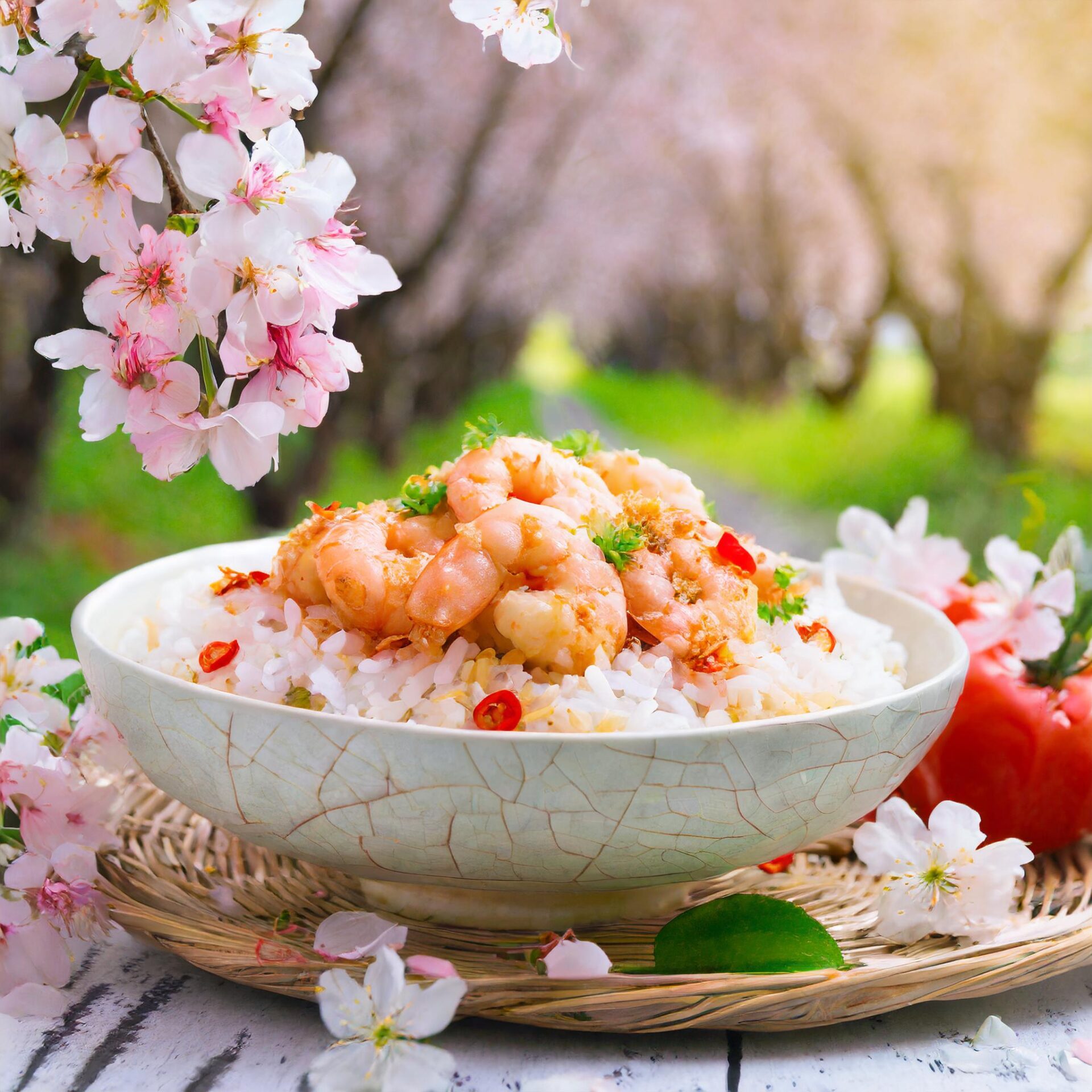 桜風味のチキンライス