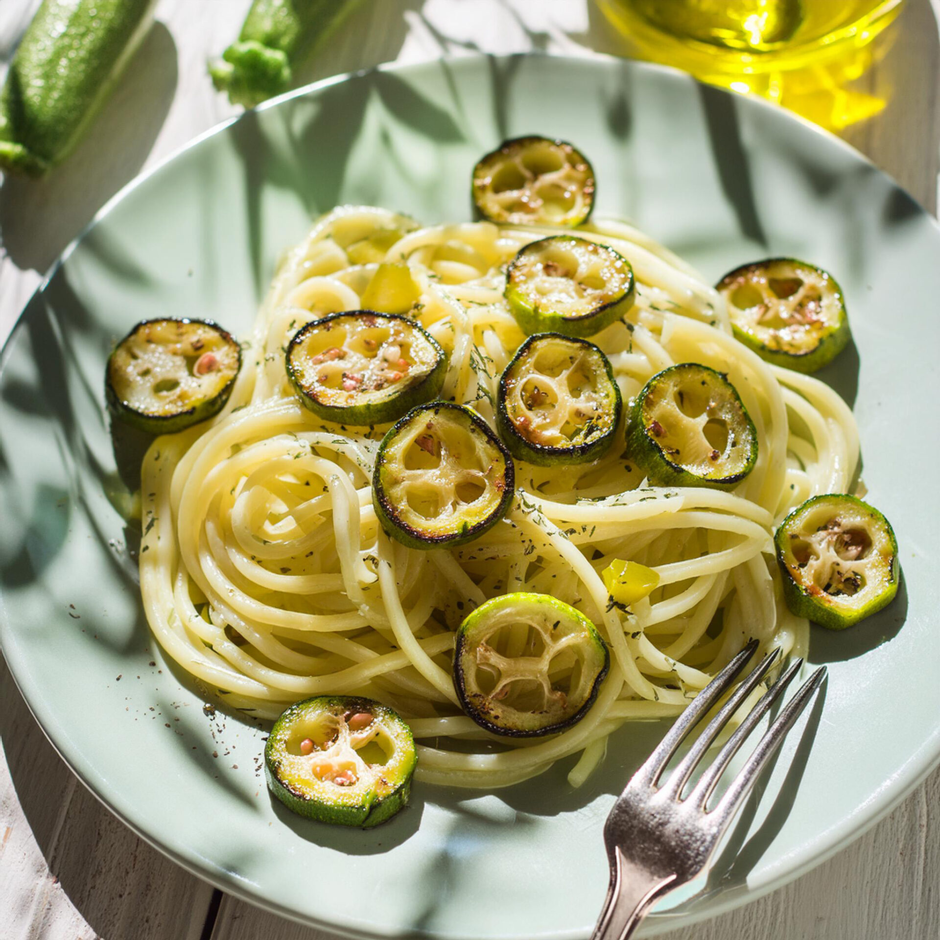 オクラのタンギー冷製パスタ