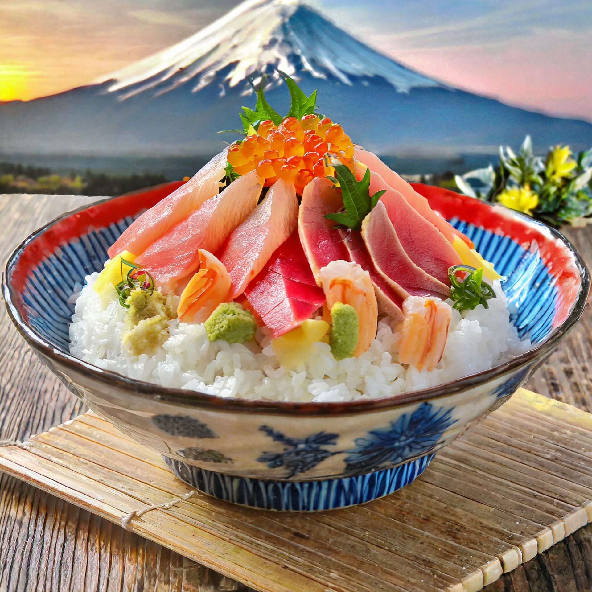 富士山の初日の出丼